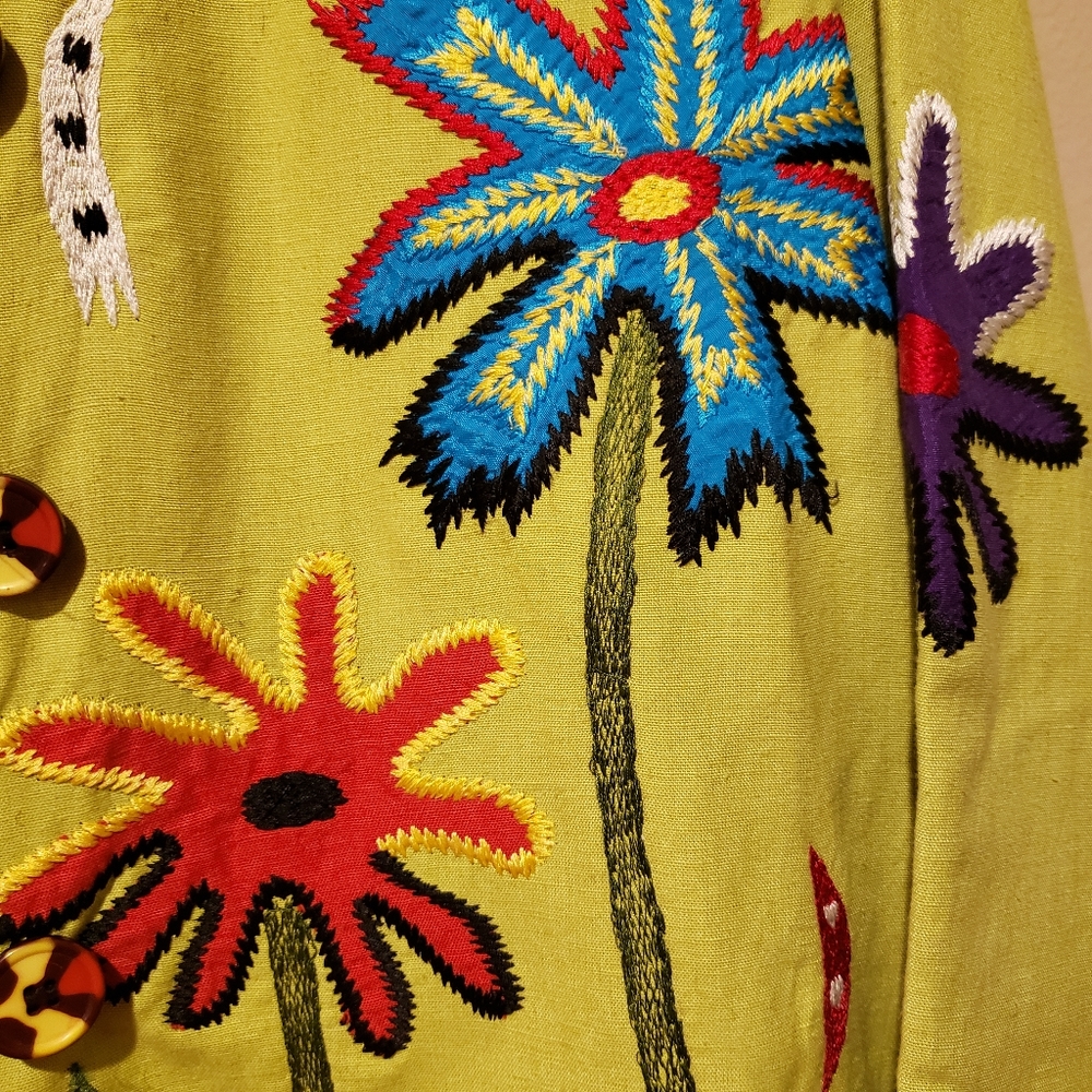 INDIGO MOON Women's Flower Jacket - Size S - Picture 6 of 6
